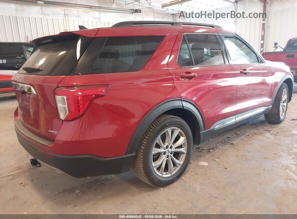 1FMSK8DH5MGA29696 2021 FORD FORD EXPLORER Красный Задняя правая четверть