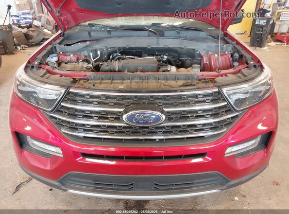 1FMSK8DH5MGA29696 2021 FORD FORD EXPLORER Красный Вид сзади