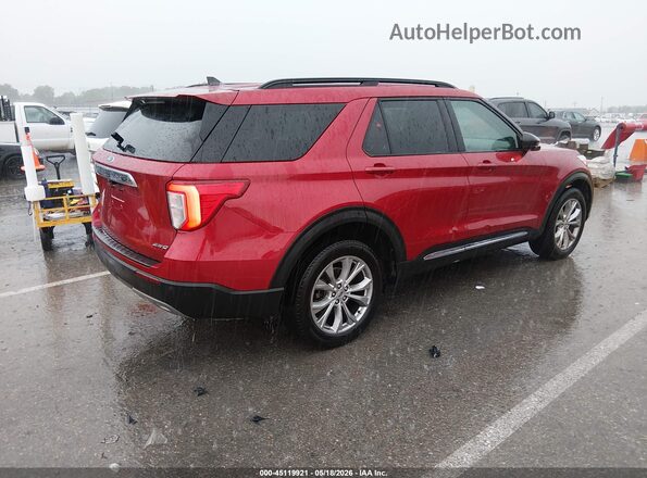 1FMSK8DH5MGA50158 2021 FORD EXPLORER Red Trasero derecho