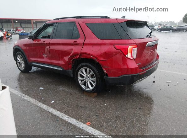 1FMSK8DH5MGA50158 2021 FORD EXPLORER Red Trasero izquierdo