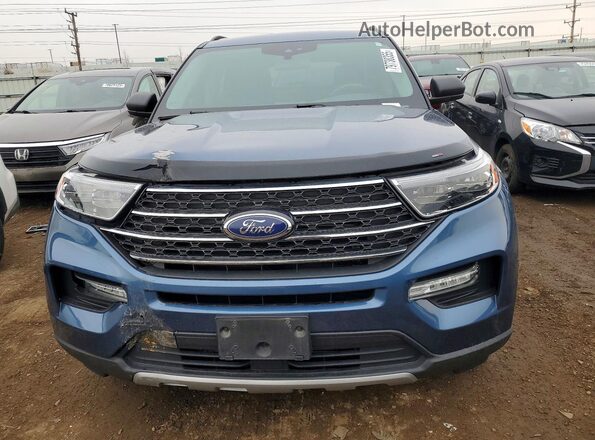 1FMSK8DH6LGC42932 2020 FORD FORD EXPLORER Blue წინა ხედი