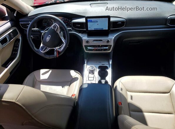 1FMSK8DH6NGA73076 2022 FORD EXPLORER Red წინა პანელის ხედი