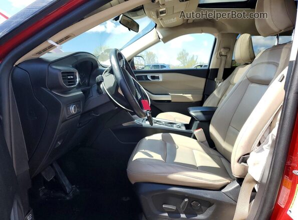 1FMSK8DH6NGA73076 2022 FORD EXPLORER Red წინა სალონის ხედი