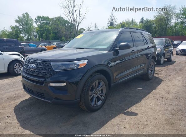 1FMSK8DH6NGC20125 2022 FORD EXPLORER Black წინა მარცხენა ხედი სამი მეოთხედიდან