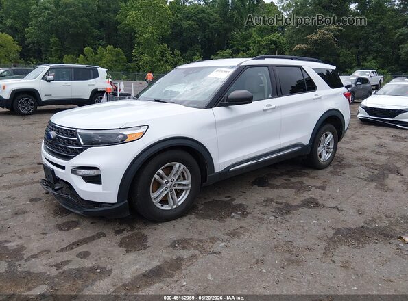1FMSK8DH6PGA24639 2023 FORD EXPLORER Белый Передняя левая четверть