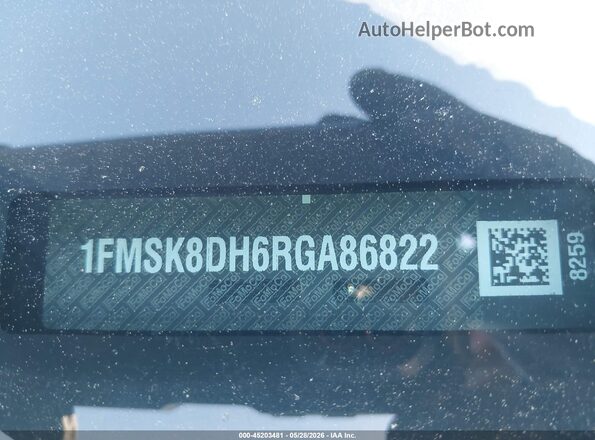 1FMSK8DH6RGA86822 2024 FORD EXPLORER Черный Вид щитка приборов
