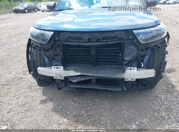 1FMSK8DH8LGA08372 2020 FORD EXPLORER Blue Front view