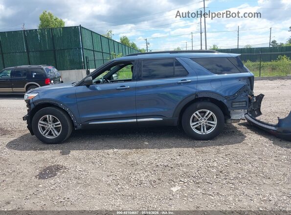 1FMSK8DH8LGA08372 2020 FORD EXPLORER Blue 360 interior view