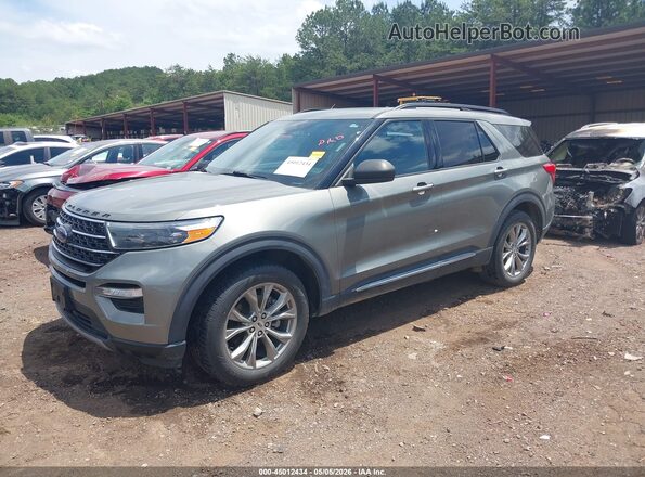 1FMSK8DHXLGA99998 2020 FORD FORD EXPLORER Green Առջևի ձախ երեք քառորդ տեսարան