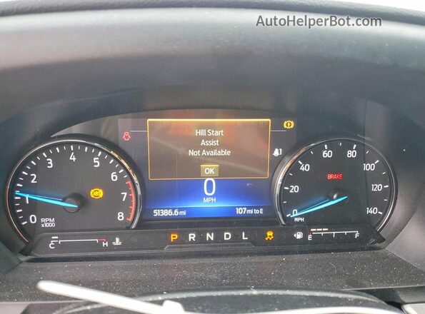 1FMSK8DHXNGA88986 2022 FORD EXPLORER White Instrument cluster view