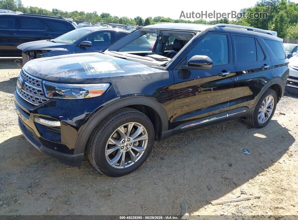 1FMSK8FH1MGA85969 2021 FORD EXPLORER Черный Передняя левая четверть