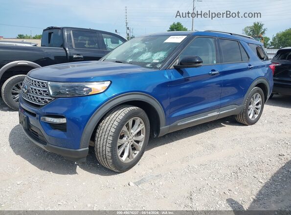 1FMSK8FH4MGB16664 2021 FORD EXPLORER Blue Передня ліва чверть