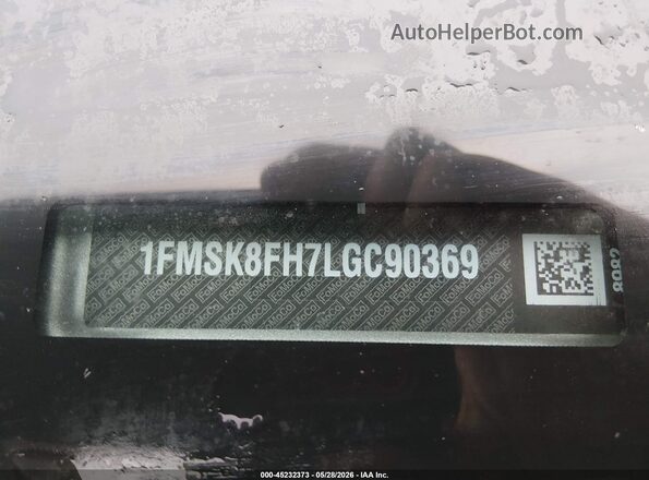 1FMSK8FH7LGC90369 2020 FORD EXPLORER Silver ძრავის განყოფილების ხედი