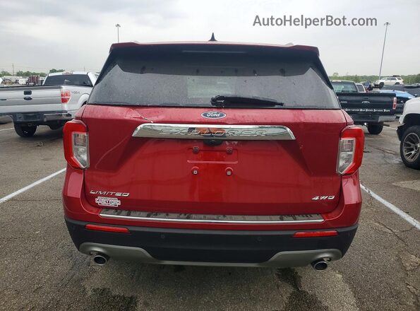 1FMSK8FH7NGC05095 2022 FORD EXPLORER Red Հետևի տեսք