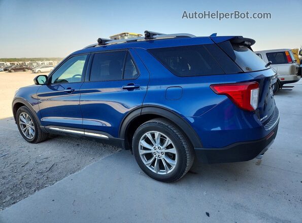 1FMSK8FH8LGC00114 2020 FORD EXPLORER Blue უკანა მარცხენა
