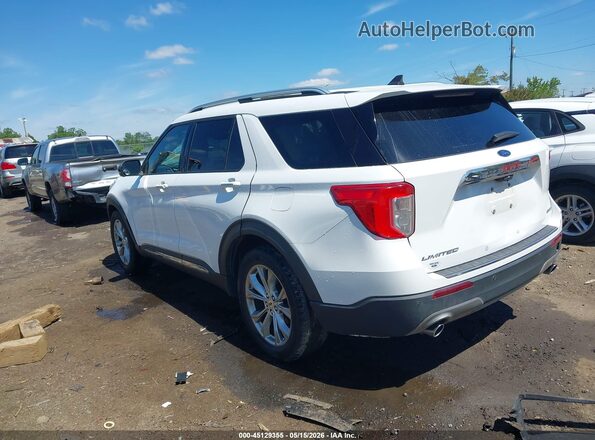 1FMSK8FH8MGA88464 2021 FORD EXPLORER White Trasero izquierdo