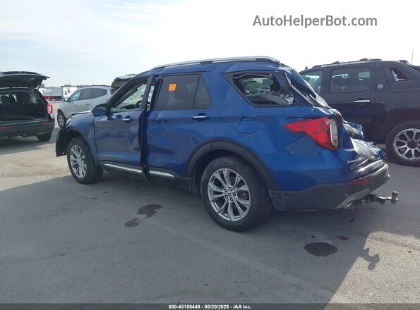 1FMSK8FH8MGB55631 2021 FORD EXPLORER Синий Задняя левая четверть