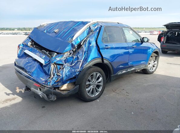 1FMSK8FH8MGB55631 2021 FORD EXPLORER Синий Задняя правая четверть