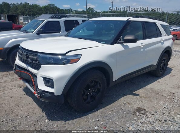 1FMSK8JH3NGA62248 2022 FORD FORD EXPLORER White Vista tres cuartos delantera izquierda