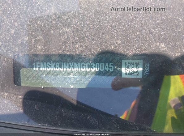 1FMSK8JHXMGC30045 2021 FORD EXPLORER Green Շարժիչի բաժամունքի տեսք