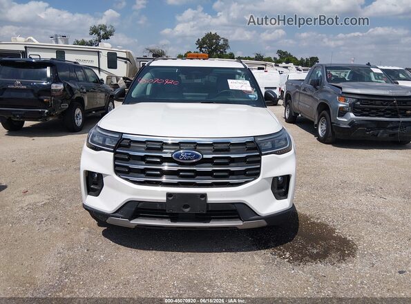1FMUK7DH8SGA28123 2025 FORD FORD EXPLORER White Вид щитка приладів