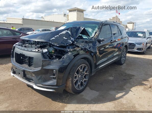 1FMWK7HC7SGC40132 2025 FORD EXPLORER Black Առջևի ձախ երեք քառորդ տեսարան