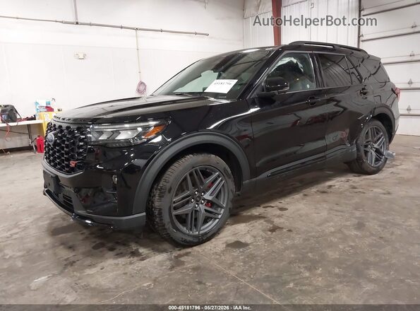 1FMWK8GC1SGC92881 2025 FORD EXPLORER Black Առջևի ձախ երեք քառորդ տեսարան