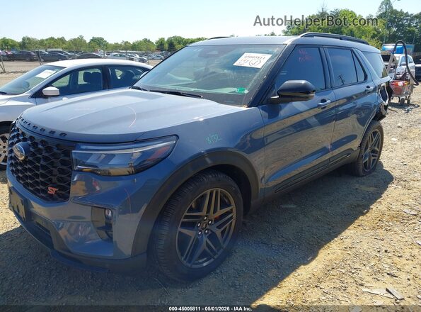 1FMWK8GC3SGC18183 2025 FORD FORD EXPLORER Blue Առջևի ձախ երեք քառորդ տեսարան