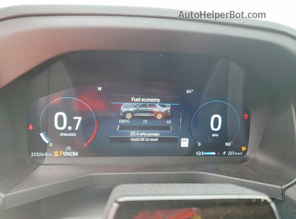 1FMWK8GC5SGC16581 2025 FORD EXPLORER Синий Вид щитка приборов