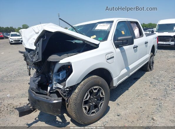 1FT6W1EV3PWG58485 2023 FORD F-150 LIGHTNING White წინა მარცხენა ხედი სამი მეოთხედიდან
