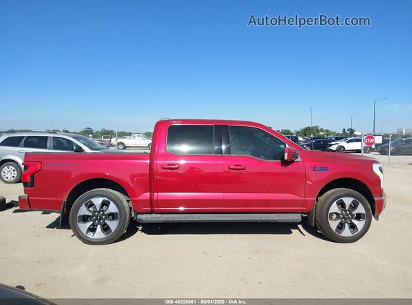 1FT6W7L77RWG04391 2024 FORD F-150 LIGHTNING Red Вид задньої частини салону