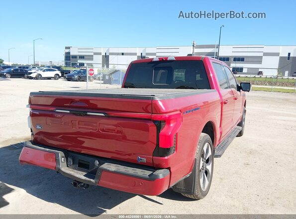 1FT6W7L77RWG04391 2024 FORD F-150 LIGHTNING Red Задня права чверть