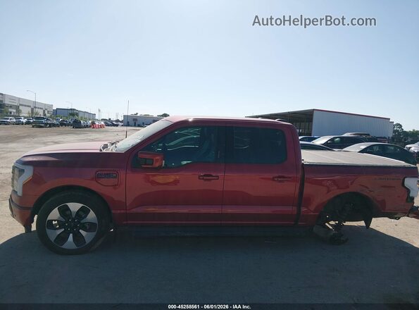 1FT6W7L77RWG04391 2024 FORD F-150 LIGHTNING Red Панорамний вид салону 360°