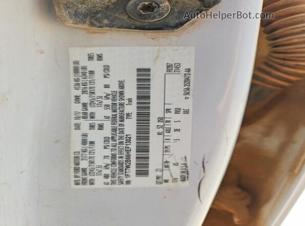 1FT7W2B66HEF13021 2017 FORD F250 White Vista del compartimento del motor