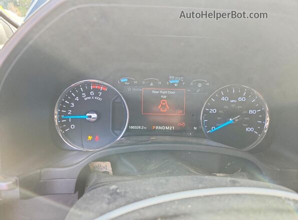 1FT7W2B67HED26662 2017 FORD F250 Blue Instrument cluster view