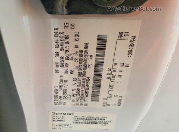 1FT7W2BT0LEE25094 2020 FORD F250 White Widok komory silnika