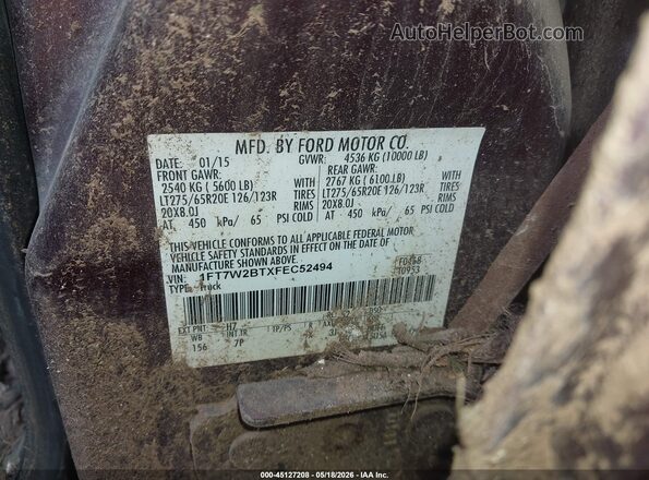 1FT7W2BT3GED38294 2016 FORD F-250 Red 