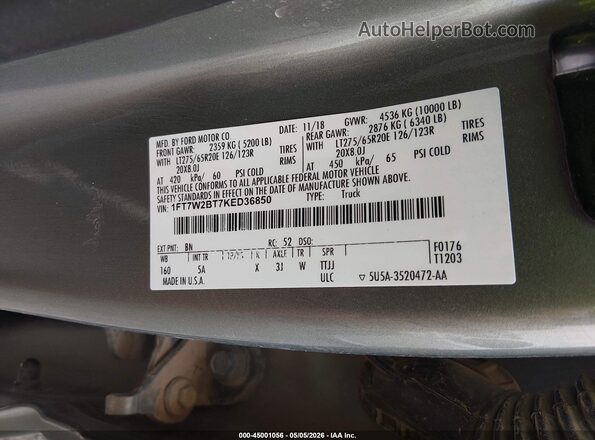 1FT7W2BT7KED36850 2019 FORD F-250 Green 