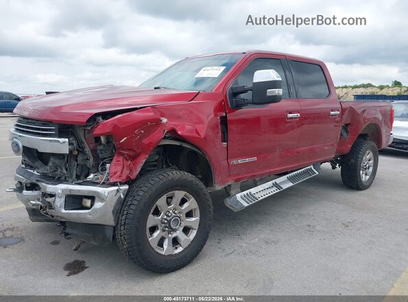 1FT7W2BT8HEC21165 2017 FORD F-250 Red წინა მარცხენა ხედი სამი მეოთხედიდან