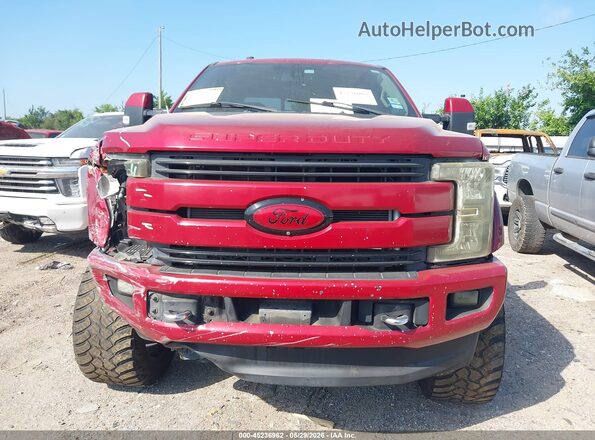 1FT7W2BT9JEB27690 2018 FORD F-250 Red Вид щитка приладів