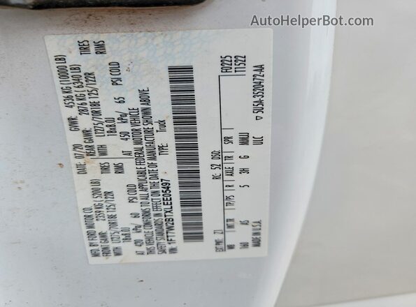 1FT7W2BTXLEE05497 2020 FORD F250 White 