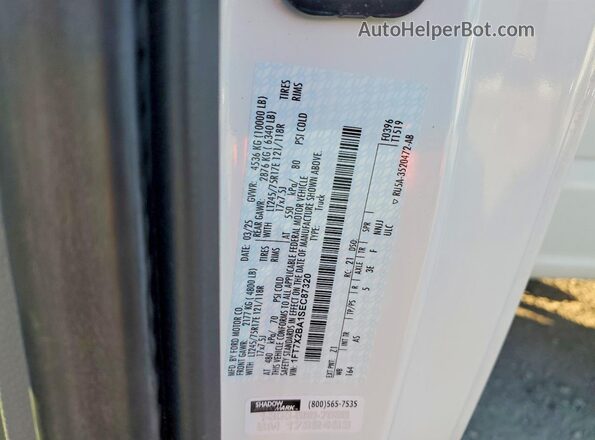 1FT7X2BA1SEC87320 2025 FORD F250 White 