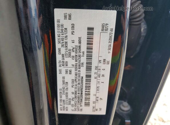 1FT8W2BM4RED20094 2024 FORD F250 Blue Вид наклейки з VIN-кодом