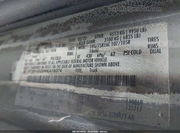 1FTBF4XG0NKA18074 2022 FORD TRANSIT-350 Black Vista del compartimento del motor