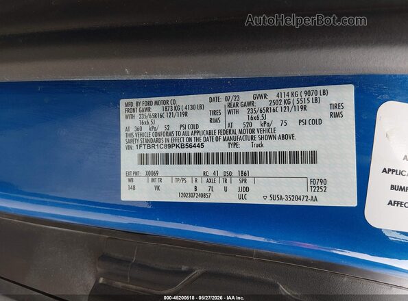 1FTBR1C89PKB56445 2023 FORD TRANSIT-250 White ძრავის განყოფილების ხედი