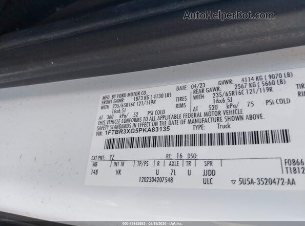 1FTBR3XG5PKA83135 2023 FORD TRANSIT-250 Blue Engine compartment view