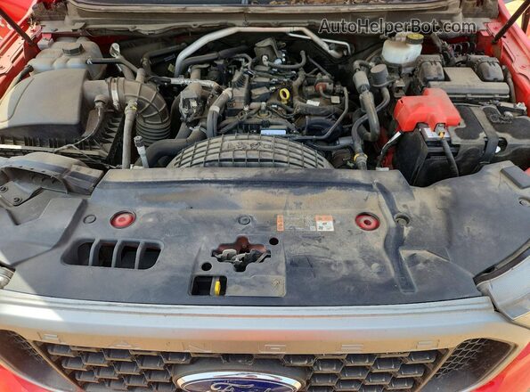 1FTER1EHXLLA84332 2020 FORD RANGER Red უკანა სალონის ხედი