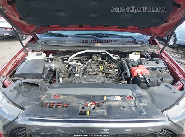1FTER1FHXMLD27055 2021 FORD RANGER Red Вид ззаду