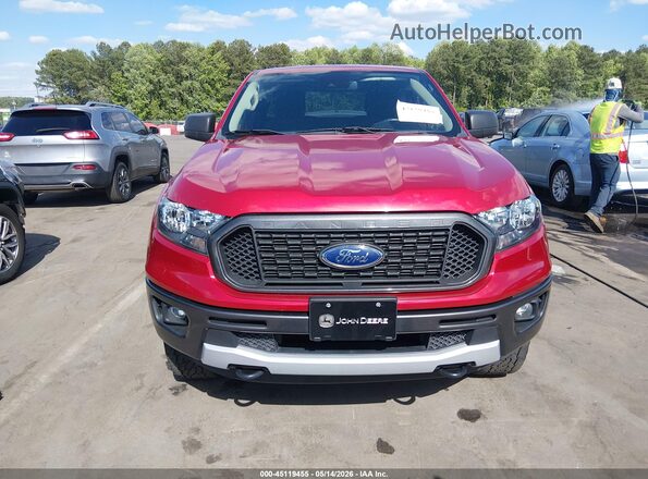 1FTER1FHXMLD27055 2021 FORD RANGER Red Вид щитка приладів