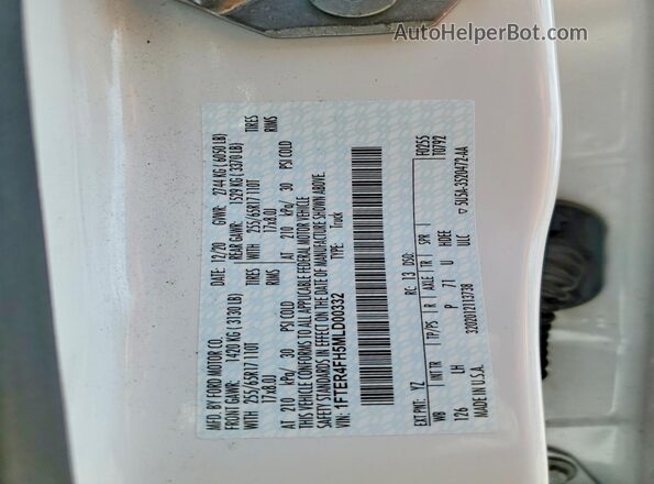 1FTER4FH5MLD00332 2021 FORD RANGER White ძრავის განყოფილების ხედი